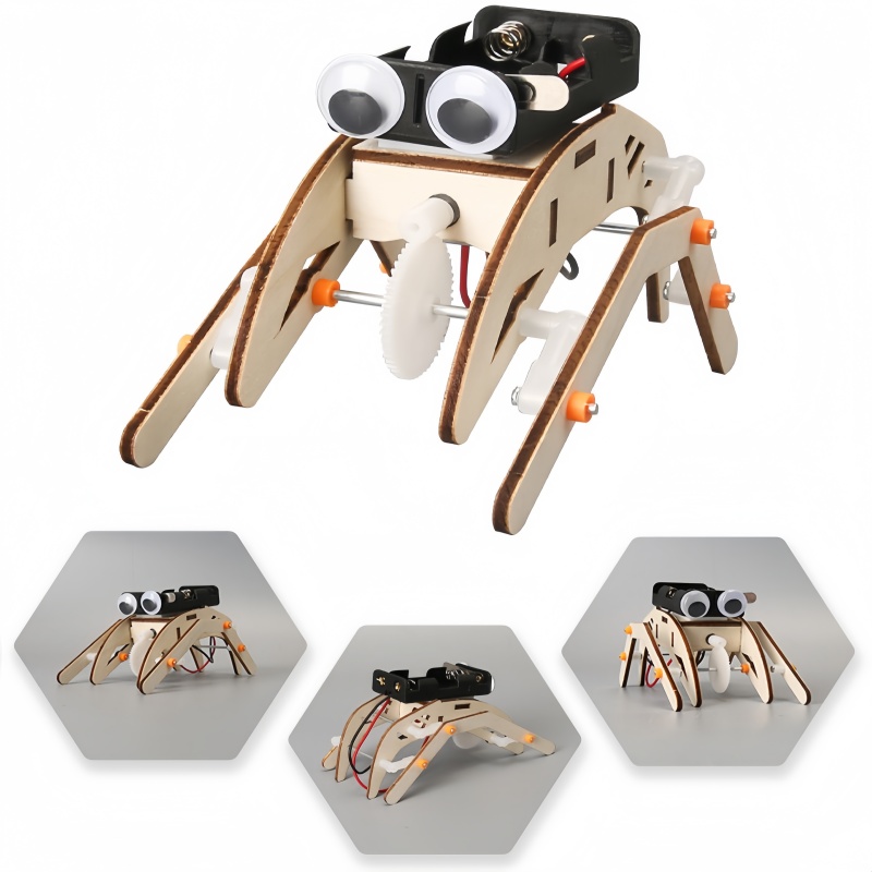 Science Max - DIY Handgefertigter Laufender Spinnenroboter Bionisches Roboterspielzeug