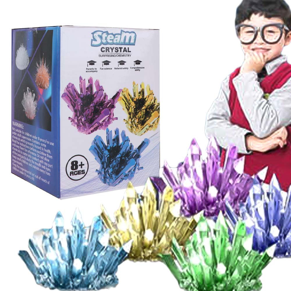 Science Project Diy - Kristallzucht-Set, Farbige Kristalle Einfach Zuzüchten, Wissenschafts-Experimente