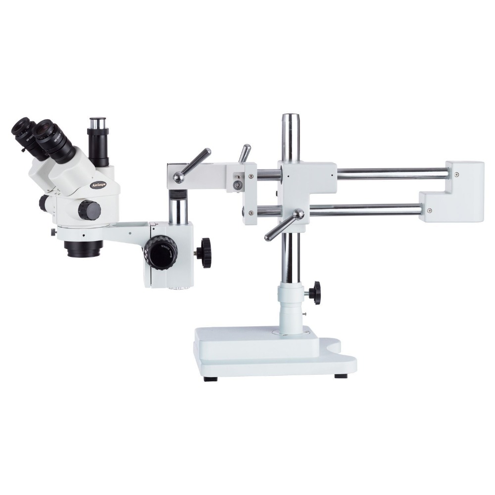 Amscope Microscope Stereo 7X-45X - AmScope SM-4 Serie Simultan-Fokales Verriegelbares Zoom-Trinokular-Stereomikroskop
