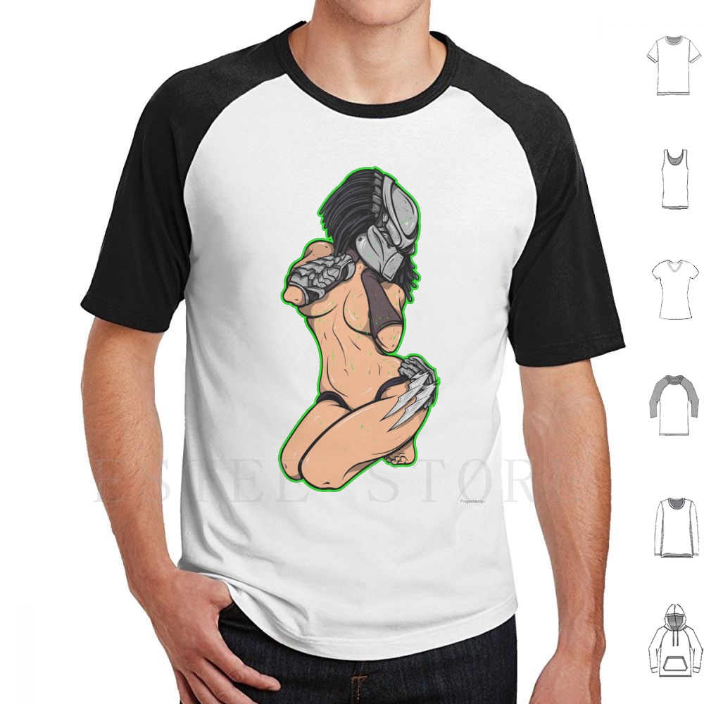 Science Hunter - Hunter Pinup Illustration T-Shirt, bedruckt, Baumwolle,
