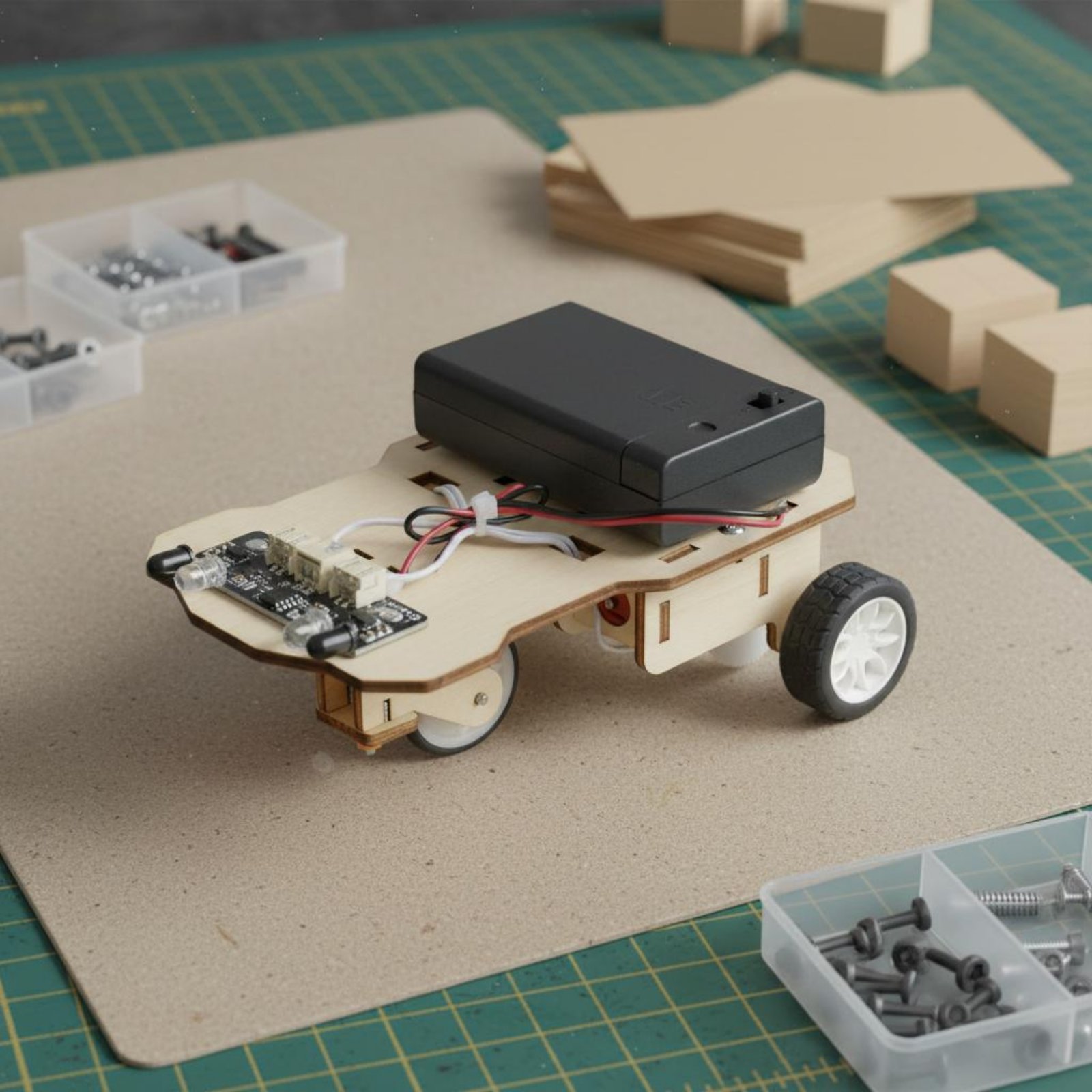 Science Kit - Holz-Bausatz für Intelligentes Fahrzeug: Wissenschafts- und