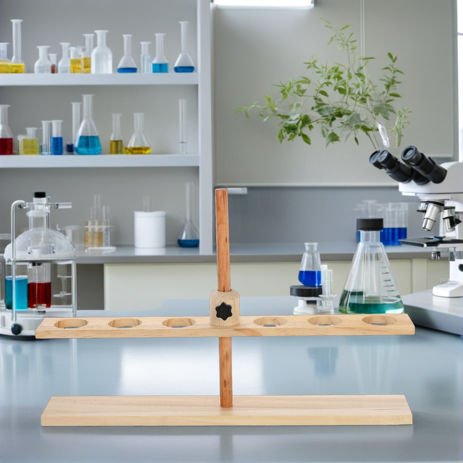 6-Loch-Holztrichterständer mit – Science Experiment Bewertung und Preis